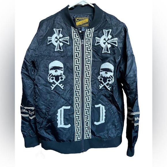 Crooks & Castles Other - Crooks & Castle Varsity Jacket Black Embroidered Men’s Size M Rare